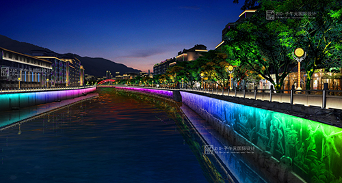 田林县一江两岸夜景规划